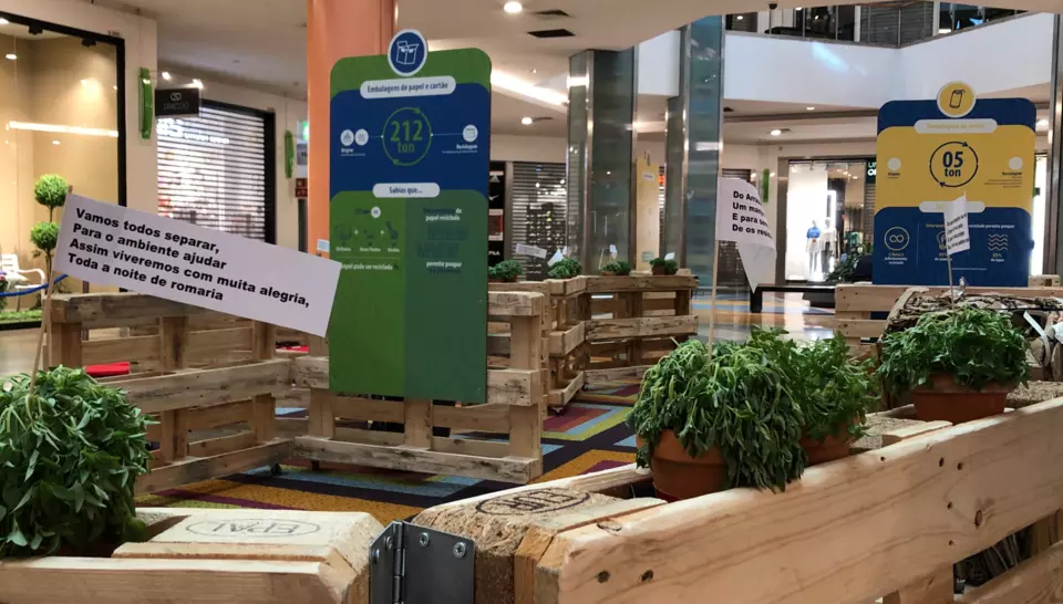 Sensibilização e educação ambiental centro comercial