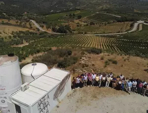 rega de vinhas com água reutilizada