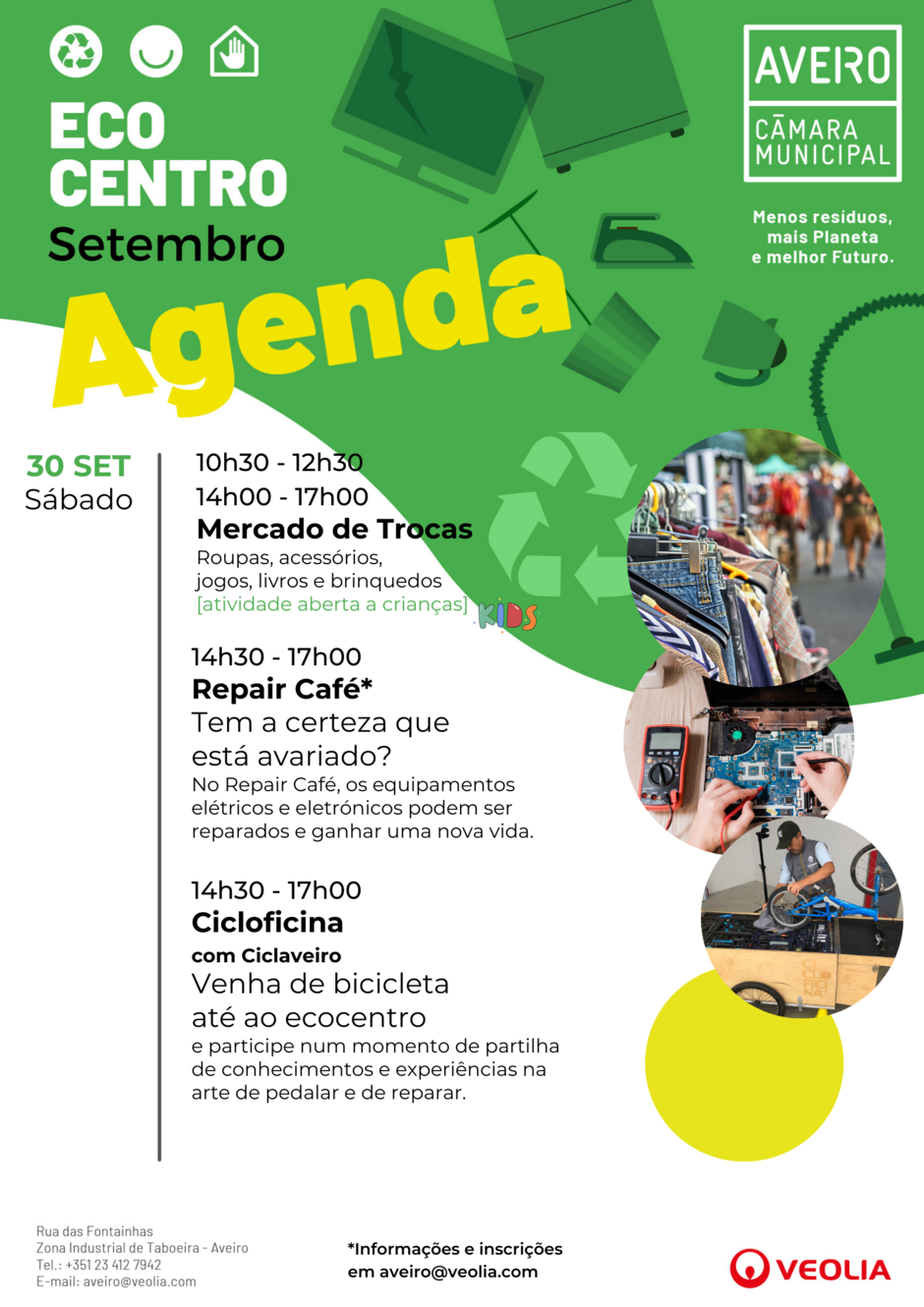 Agenda do Ecocentro de Aveiro setembro 2023