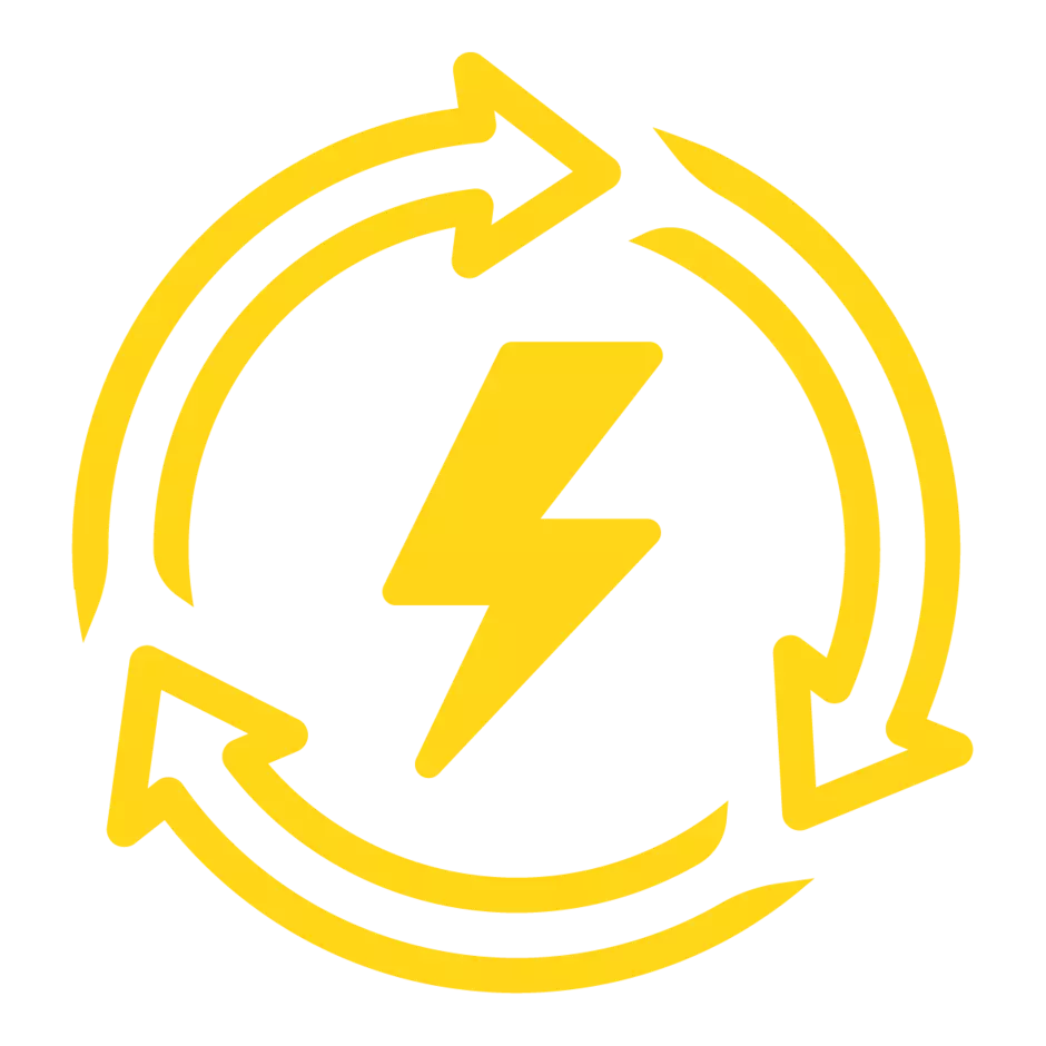 Recuperação de energia - amarelo