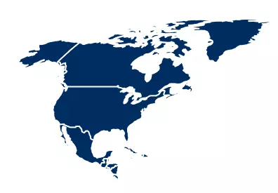 Carte de l'Amérique du nor