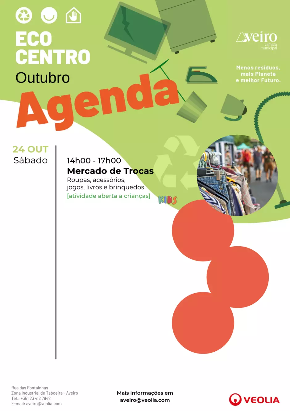 Agenda Atividades do Ecocentro Municipal de Aveiro dia 24 de outubro de 2026